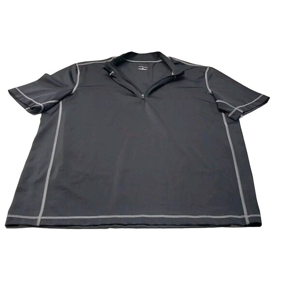 Lands End Mens Large 42-44 Black Athletic Shirt Tee Spandex Blend Lightweight - Picture 13 of 13